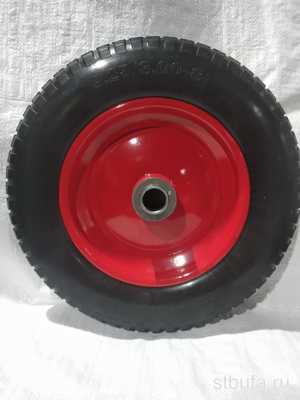 Колесо для тачки полиуритановое PU 4.00-8 (внутр.d-16мм) (5)
