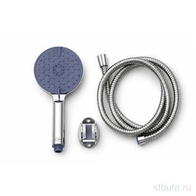 Комплект для душа SOLONE SHS-8005, лейка 5 режимов+шланг, хром (1/50)