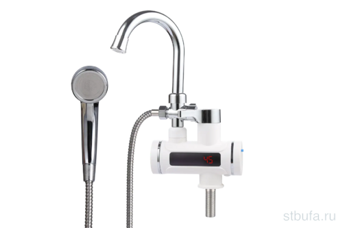 Кран-водонагреватель проточного типа BEF-001-03 с дисплеем и душ лейкой Unipump