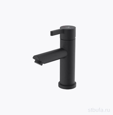 Смеситель для раковины DIADONNA D236-10BL черный, нерж сталь, гайка (1/10)