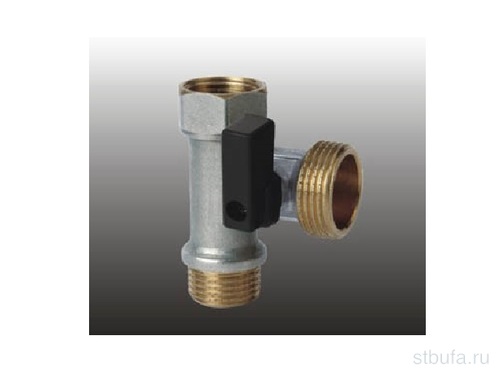 Кран шар. MINI трехходовой типа «Т» ВР-НР-НР 1/2  x 3/4  x 1/2  FRAP F232.04 (12/120)