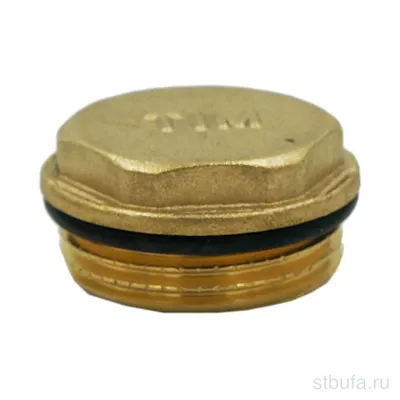 Пробка с уплотнительным кольцом. латунная   3/4  TiM (10/380)