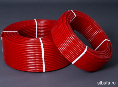 Труба PEX-b-EVOH  d20*2,0 S5 SDR11/PN 12.5 для теплых полов, красная (бухта 200м) STB-AQUA