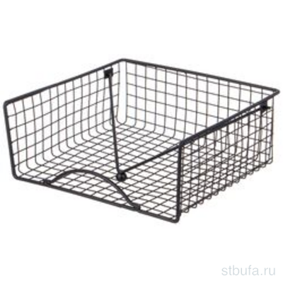 Салфетница  agness 19*19*8см черная АРТИ-М