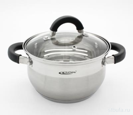 Кастрюля 3,9л  Ирида  нжс стекл.крышка , Катунь