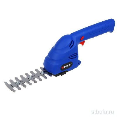 Кусторез с встроенным аккум., 7.4 v, 1350 об/мин,  з/у type-c, 2 см.лез 80х50 и 70х150мм РОКОТ