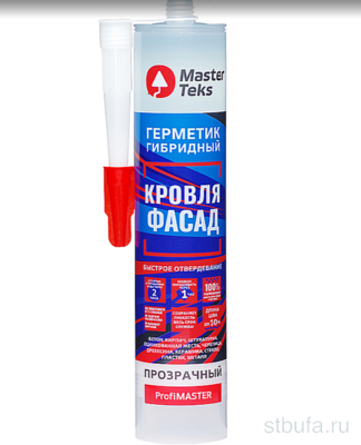 Герметик гибридный MasterTeks PM кровля и фасад 0,29 прозрачный (12)