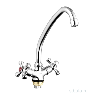 Смеситель GLAUF кухня керам 1/2 , гайка, QFR4-А827 (в кор.10/в упак.1)