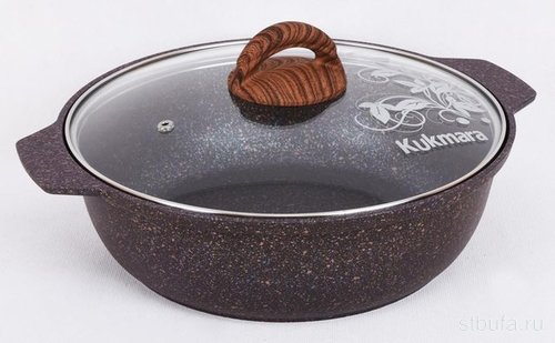 Кастрюля-жаровня 3л со стекл. крышкой, АП линия  Granit ultra  (blue) КУКМАРА