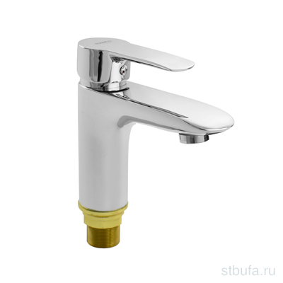 Смеситель для раковины BIANCO 3701 шаровый, с коротким изливом, литой корпус, хром (1/10)