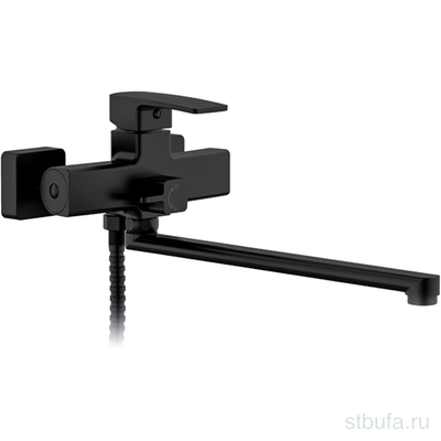 Смеситель FRUD ванна R22152 излив F35F-7 (350mm), силумин, черный (1/10)