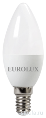 Лампа светодиодная LL-E-C37-7W-230-2,7K-E14 (свеча, 7Вт, тепл., Е14) Eurolux 76/2/7
