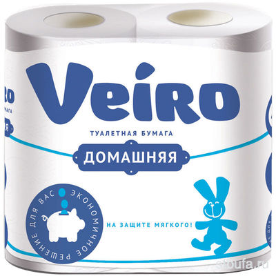 Туалетная бумага Veiro двухслойная, 4шт (12)