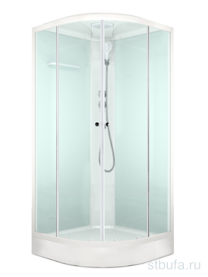 Душ кабина D-S Delight SLIM 110 3 МЕСТА, низкий поддон,бел стенки,стекло сатин мат,100*100*218см