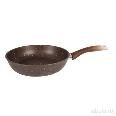 Сковорода 260 мм с  ручкой АП (кофейный мрамор), линия  Marble Induction  КУКМАРА