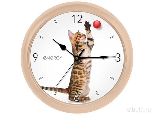 Часы настенные кварцевые ENERGY EC-113 кот