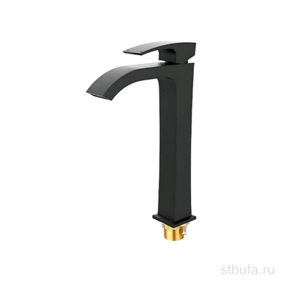 Смеситель для раковины высокий GAPPO G1007-86 латунь, черный (1/8)