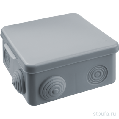 Коробка распаячная Navigator NSS-DB-100-100-50-8-GR откр/уст с мембранами, гермовв.8вх. IP54 (60)