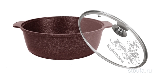 Кастрюля-жаровня АП 3,0л со ст.кр.   Granit ultra  red  КУКМАРА ***