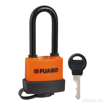 Замок навесной FUARO PL-3640 LS (40мм) 3 англ  кл. удлин. дужка БЛИСТЕР