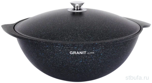 Казан для плова 6,0л арт. кгг65а GRANIT ULTRA (blue) КУКМАРА