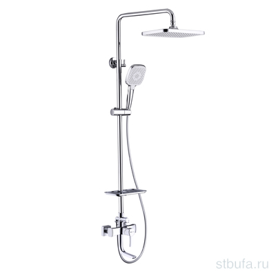 Смеситель для ванны LEMARK LM0562C  EVITTA с верх. лейкой  Тропический дождь повор. изл., хром (1/2)