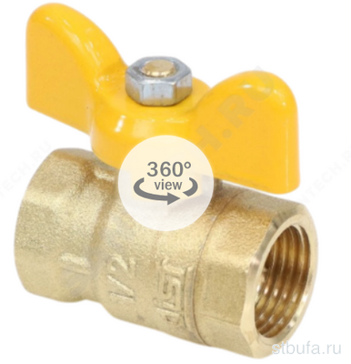 Кран шар лат газ Серия 59 Ду20 Ру40 г/г баб Dist 812Б Россия