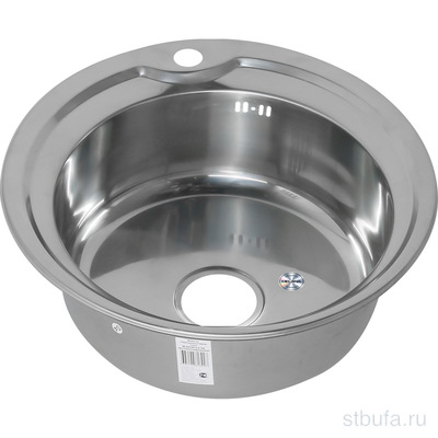 Мойка врезная круглая 510 0,8/180  3 1/2+сифон MELANA