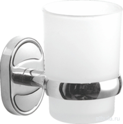 Стакан одинарный настенный (стекло) LEDEME L1906, хром (1)