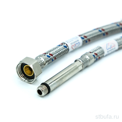 Подводка гибкая для смесителя MONOFLEX 080см штучная SS 12мм М-10  longer (1)