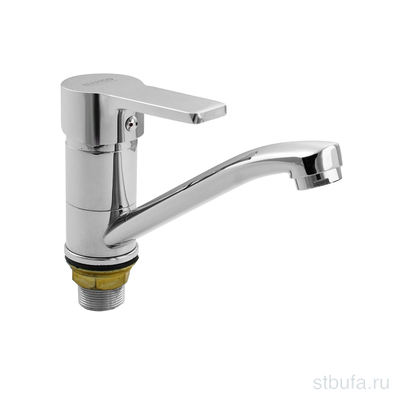 Смеситель для кухни BIANCO 385014s излив 15 см, шаровый на гайке, хром (1/10)