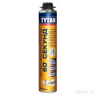 Пено-клей Быстрый TYTAN Professional GUN 60 секунд 750 мл 