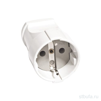 Розетка переносная с ЗК белая 16А 250В TDM (20)