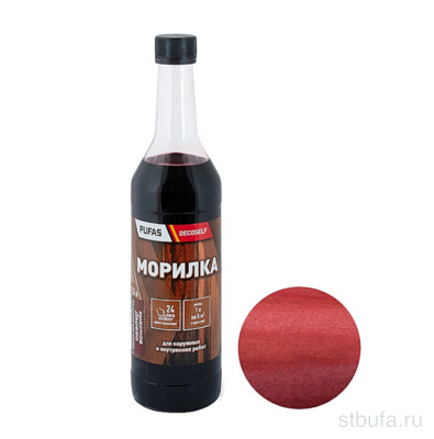 Морилка ПУФАС неводная красное дерево Decoself (0,5л) (12)