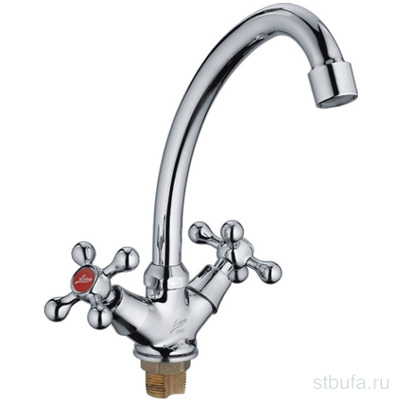 Смеситель для кухни LEDEME L5908 с гайкой, латунь, хром (1/20)