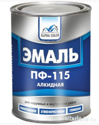 Эмаль   Alpha Color  ПФ-115 красная (1,8кг) Волгоград 42943 (6)
