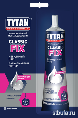 Клей монтажный TYTAN Professional бесцв Classic Fix 100 блистер