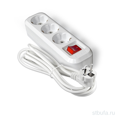 Удлинитель  UNIVersal  S-303 ПВС 3*1 3гн. с/з выкл 3м (еврослот), Universal