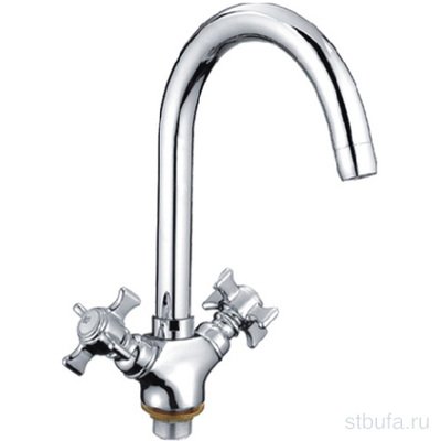 Смеситель для кухни LEDEME L4311-2 цинк, хром, крепление: BM01 (гайка М28*1.5) (1/10)