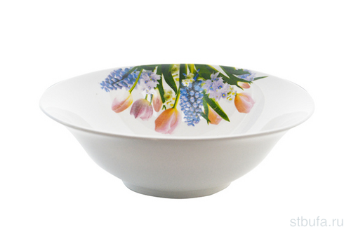 Салатник  Весеннее настроение  600 мл, 17,5 см, 7  с7-7564# (эконом) фарфор
