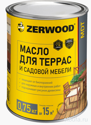 Масло для террас ZERWOOD MDT  (бесцветный) 0,75л (14)