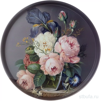 Поднос сервировочный agness  still life  33*2,1 см
