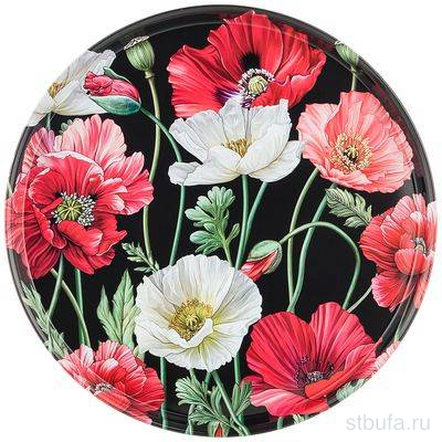 Поднос сервировочный agness   маки  33*2,1 см