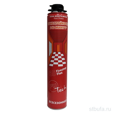 Пена монтажная PUTECH FireStop 65 PRO огнестойкая 800мл