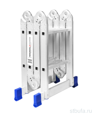 Лестница трансформер 4*2 (4 секц. 2 ст.) длина секции 0,95м, общ. длина 2,42м  вес 9кг Уралпрофи