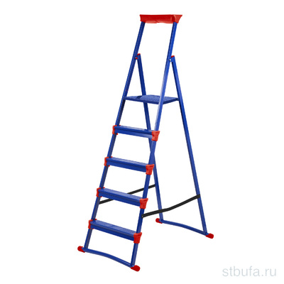 Стремянка 5 ступеней металл 555х890х1640 СМ5+, Ижевск (НИКА) 1/10