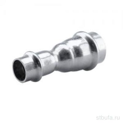 Двухраструбная пресс-муфта из нержавеющей стали 28*22mm TiM