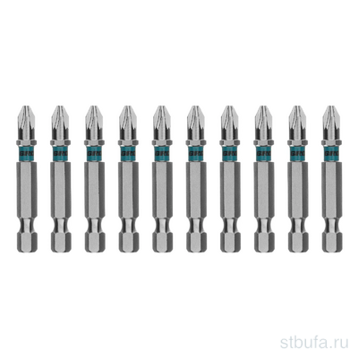 Бита PZ2х50мм, сталь S2, шестигр., отрывн., 10 шт.// Gross