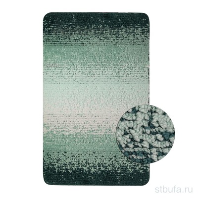 Коврик  в ванную САНАКС - SILVER одинарный БИРЮЗА ПЕРЕХОД 50х80 см   100%   полиэстер