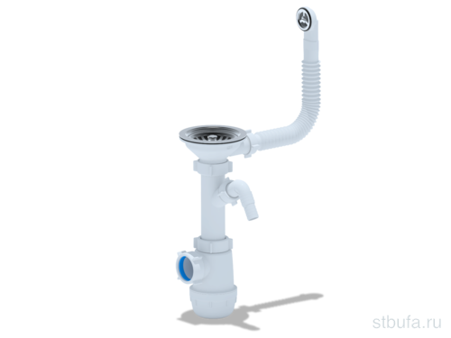 Сифон АНИ Грот 3 1/2 * 40 с переливом и отв. с/м A1042SP (25)